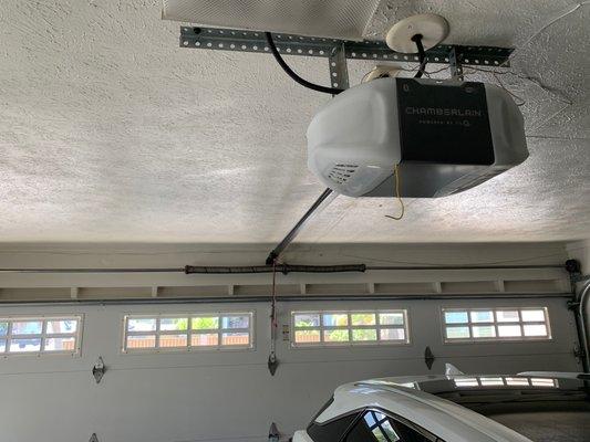 New Chamberlain Smart Garage opener.  So much smoother and quiet... high tech features...