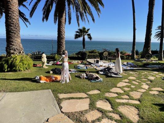 Super Moon Sound Bath overlooking the ocean