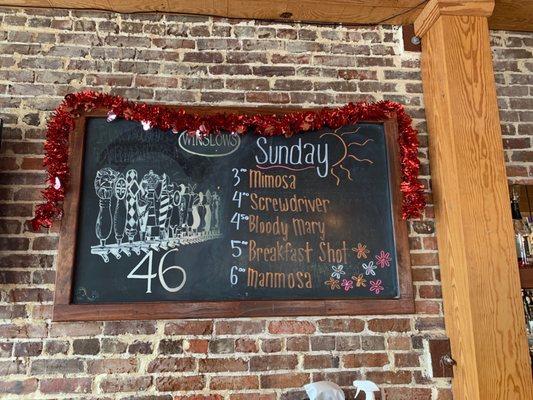 Sunday Funday specials