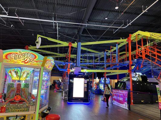 Arcade and ropes course