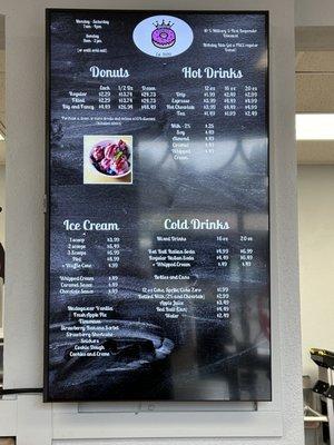 New menu board!