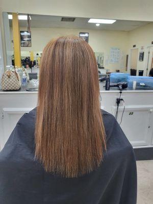 Warm brown highlights