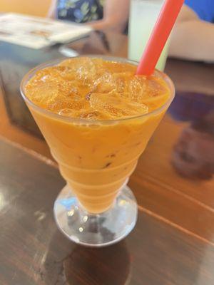 Thai tea with boba