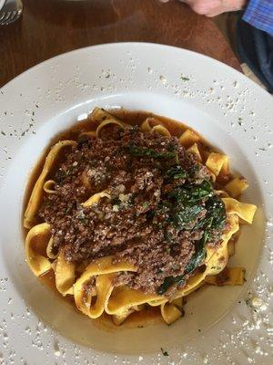 Beef bolo fresh togliatelle pasta