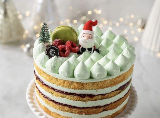 St. Nick's Pistachio-Raspberry Trifle Cake