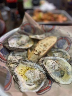 Chargrilled Garlic Butter Parmesan Oysters