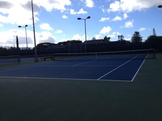 Tennis court at Mililani Rec 3