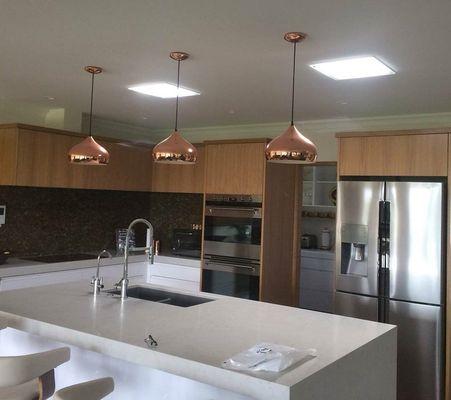 2 x 14" square Solatube's look great in this kitchen with the clean modern lines.  We also replace skylights. Skylight replacement experts.