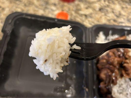 Lumpy hard rice