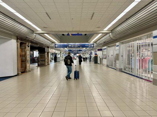 Pretty quiet and empty airport.