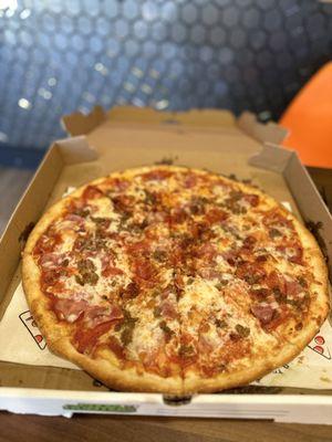 Meat lovers pizza