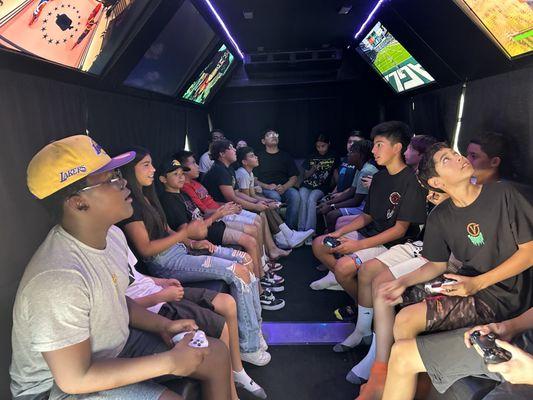 A bus full of gaming