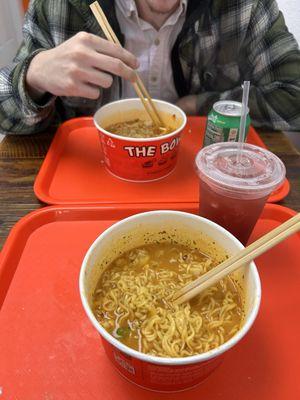 Chicken broth ramen with added chicken