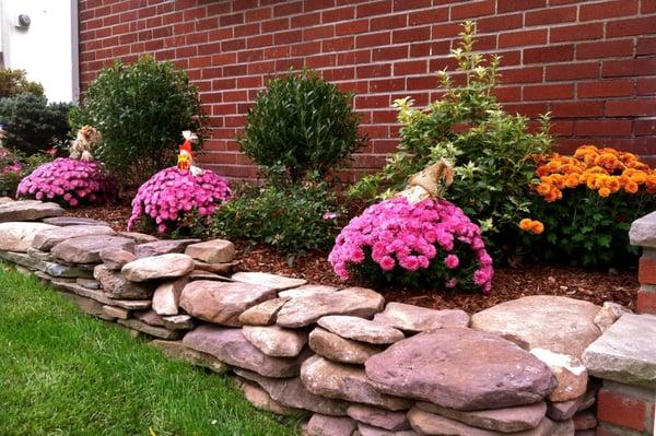 Stone Wall and Planting, Ridgefield, NJ