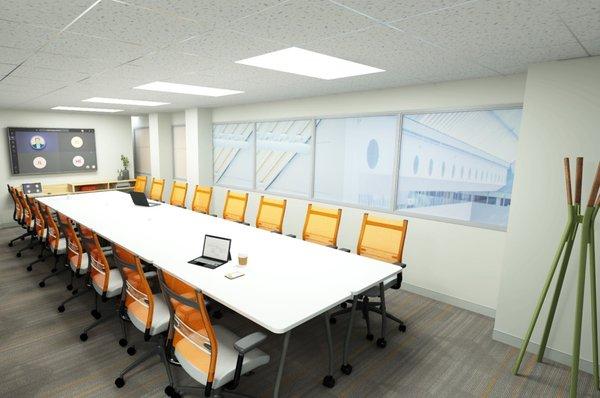 Office Evolution Troy, Large Conference Room, Seating for up to 16 at tables, 25 if tables are optional