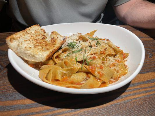 Pappardelle Bolognese.