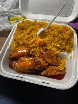 6 Pieces Wings with Egg Fried Rice