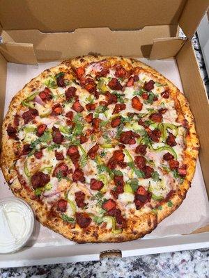 Tandoori chicken pizza