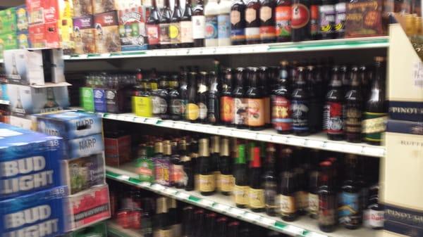 Beer on the shelf at Kings Contrivance Liquor & Smoke Shop