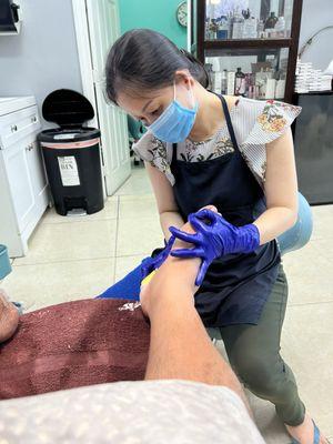 Getting their #3 pedicure