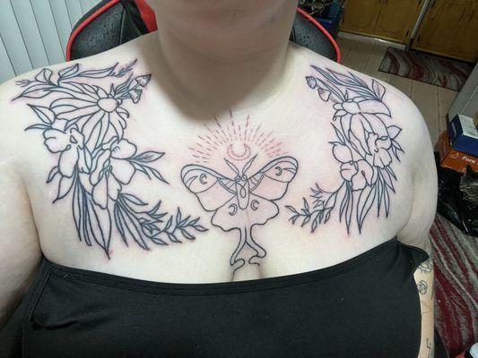 The start to my chest piece!