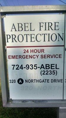 Abel Fire Protection 24 hour emergency service.