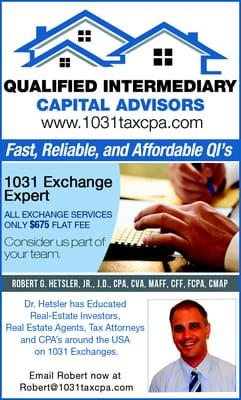 Dr.Hetsler was the Global 1031 Exchange Expert at the annual Los Angeles Convention as he is a highly sought after 1031 Exchange Speaker