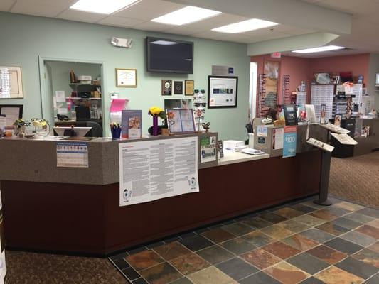 Front desk at entrance