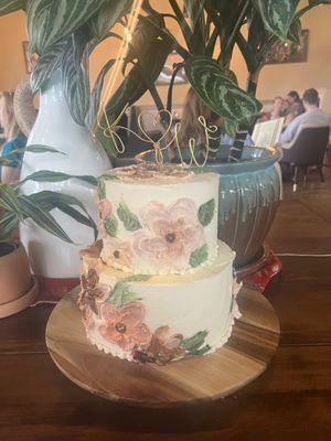 We offer custom wedding cakes!