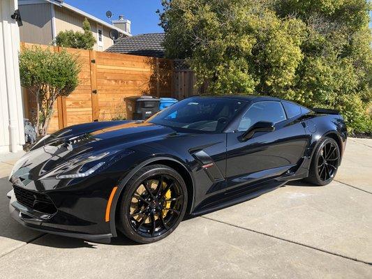 Paint Correction on A Black Corvette