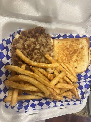 Smoked Turkey Burger & Fries