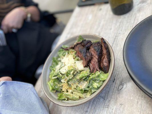 Steak Caesar salad.