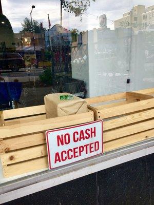 FYI: No cash is accepted @ Shemali's