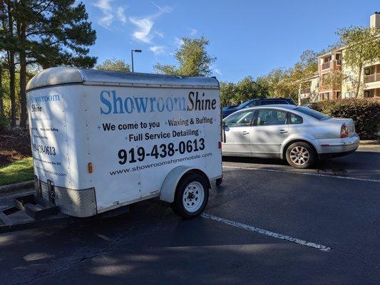 Showroom Shine on-site in Chapel Hill. Thank you, Ricky and Michael!