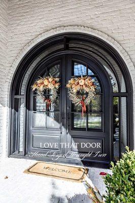 Double Arched Door With Sidelights