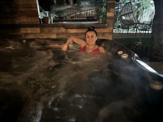 Relaxing in the Jacuzzi :)