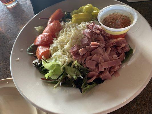 Antipasto Salad...great, except for the overly oily dressing.