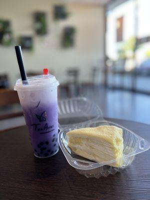 Taro Milk Tea | Durian Crepes Millet Slice