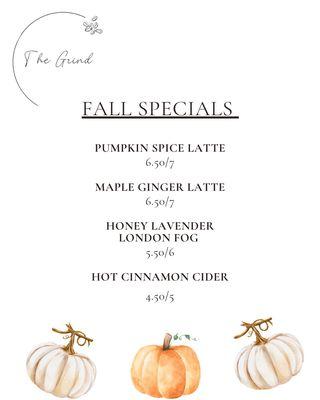 Check out our fall specials!