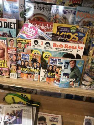 A great selection of magazines and newspapers