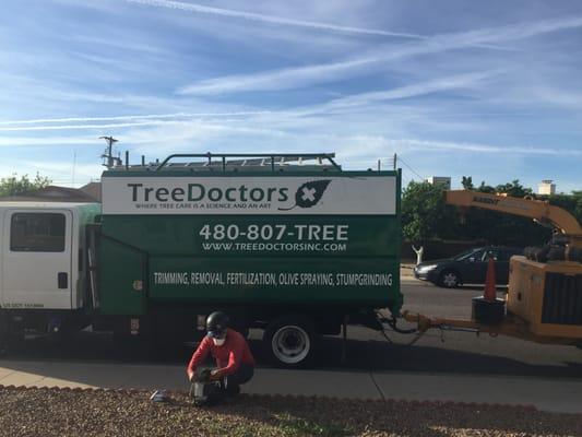 This is the crew and truck that put a hole in my roof