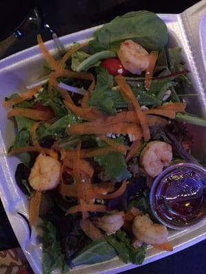 Garden salad w shrimp