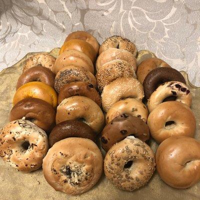 over 20 different bagels