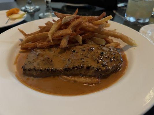 Au poivre steak