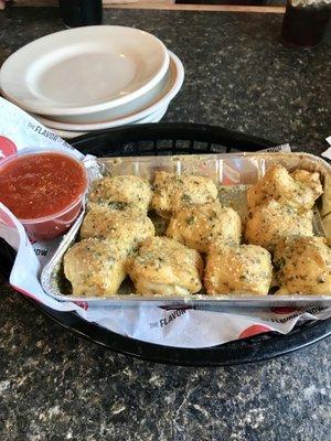 Delicious garlic knots!