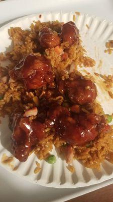 General Tso's Chicken & fried rice