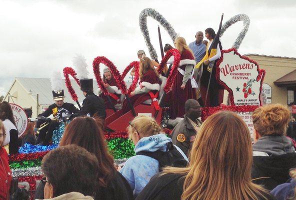 You never know who you might see at the Cranberry Festival. Donald Driver was there shooting a commercial on the Cranberry Festival float.