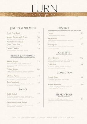 Breakfast & Brunch menu start serving 8am - 2pm