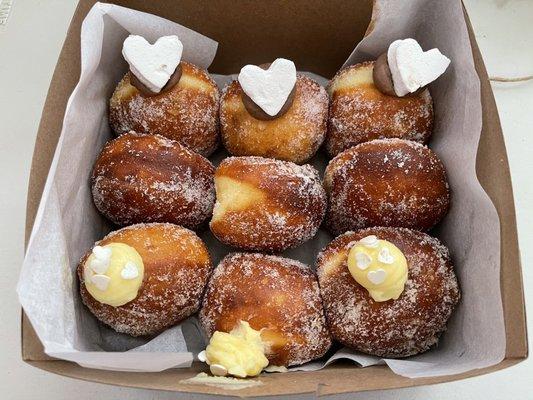 Valentine themed malasadas