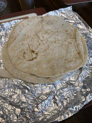 Tortillas comes with the menudo. Nothing special.